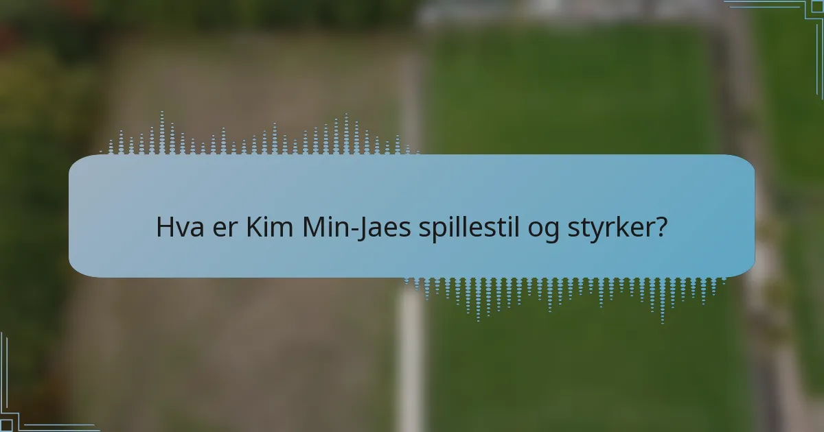 Hva er Kim Min-Jaes spillestil og styrker?